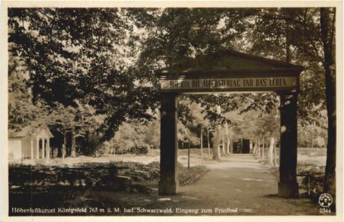 Königsfeld - Eingang zum Friedhof
