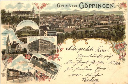 Gruss aus Göppingen - Litho