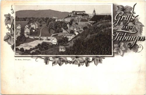 Gruss aus Tübingen - Litho