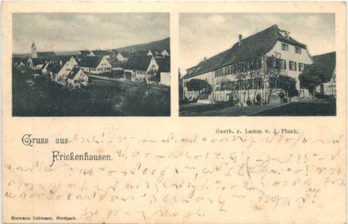 Gruss aus Frickenhausen Gasth. zum Lamm