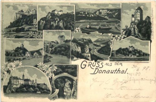 Gruss aus dem Donauthal - Litho
