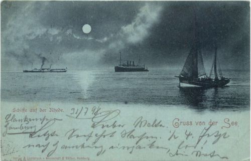 Hamburg - Schiffe auf der Rhede