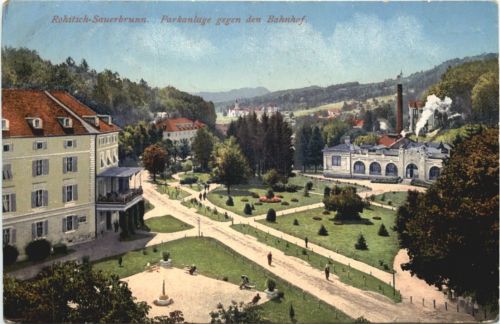 Rohitsch-Sauerbrunn - Parkanlage gegen Bahnhof