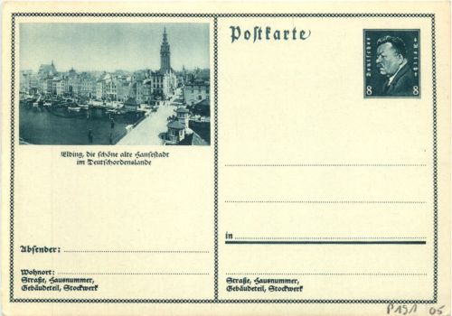Elbing - Ganzsache
