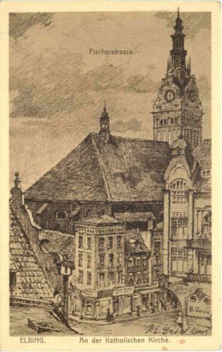 Elbing - An der Katholischen Kirche