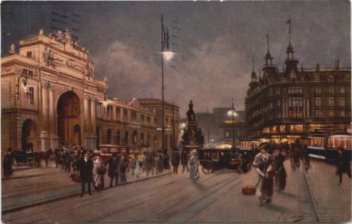Zürich - Hauptbahnhof bei Nacht
