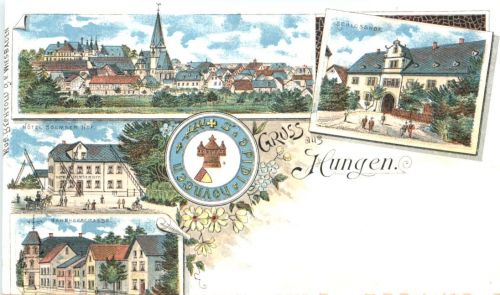 Gruss aus Hungen - Litho