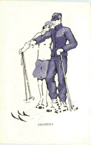 Ski Heil - Künstler Ak