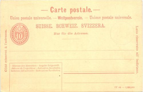 Schweiz Ganzsache