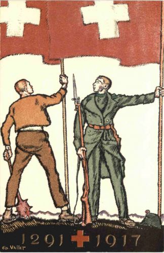 Bundesfeier Postkarte 1917