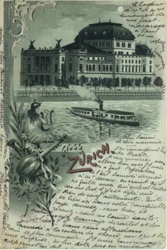 Gruss aus Zürich - Litho