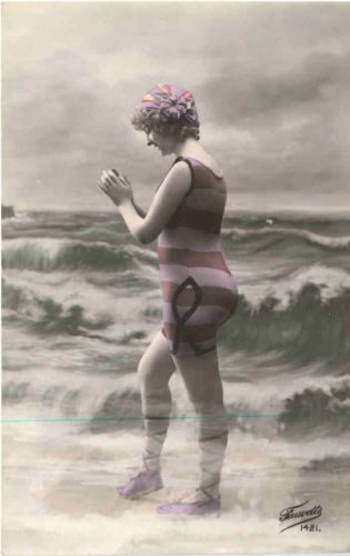 Frau in Bademode