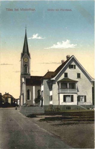 Töss bei Winterthur - Kirche und Pfarrhaus