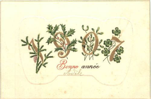Jahreszahl 1907 - Neujahr