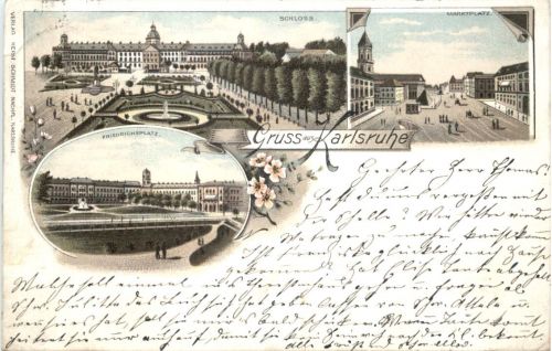Gruss aus Karlsruhe - Litho