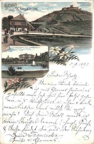 Gruss aus Karlsruhe - Litho