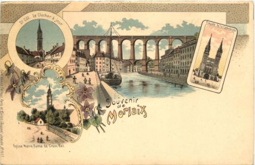 Souvenir de Morlaix - Litho