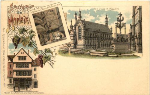 Souvenir de Morlaix - Litho