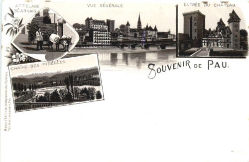 Souvenir de Pau - Litho