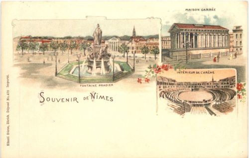 Souvenir de Nimes - Litho - Verlag Carl Künzli