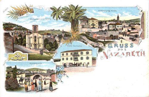 Gruss aus Nazareth - Litho
