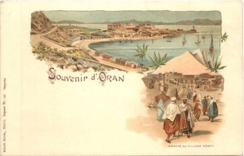 Souvenir d Oran - Litho