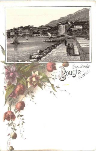 Souvenir de Bougie Algeria - Litho
