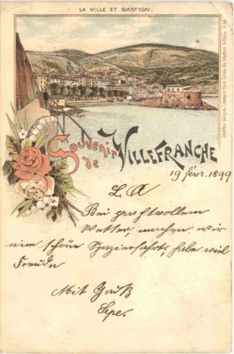 Souvenir de Villefranche - Litho