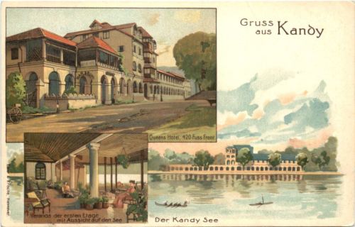 Gruss aus Kandy - Ceylon - Litho
