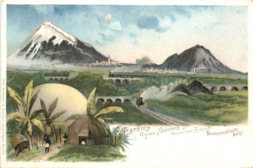 Deutsch Ost Afrika - Kilima-Ndscharo - GEbiet der Zukunft - Litho
