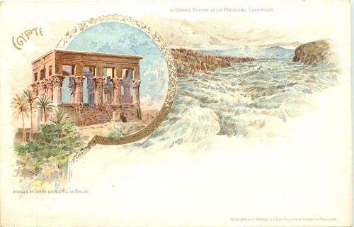 Egypt - Le Grand Rapide de la Premiere Cataracte- Litho