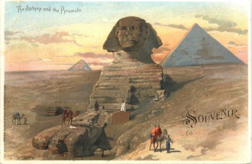 Egypt - The Sphynx an the Pyramids - Litho