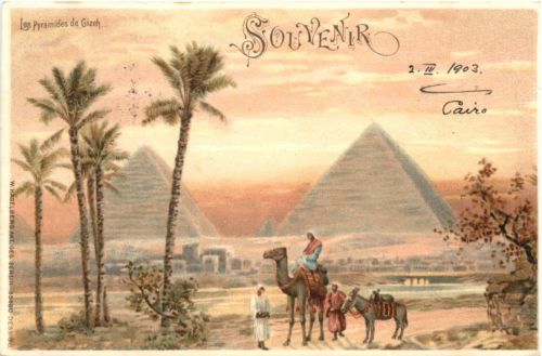 Egypt - Pyramides - Litho