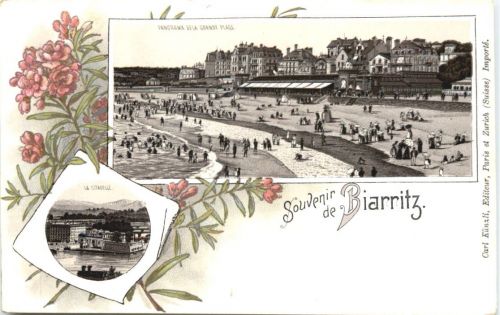 Souvenir de Biarritz - Litho - Verlag Carl Künzli