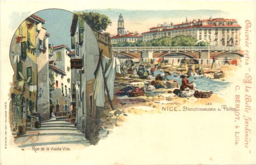 Nice - Blanchisseuses du Paillon - Litho