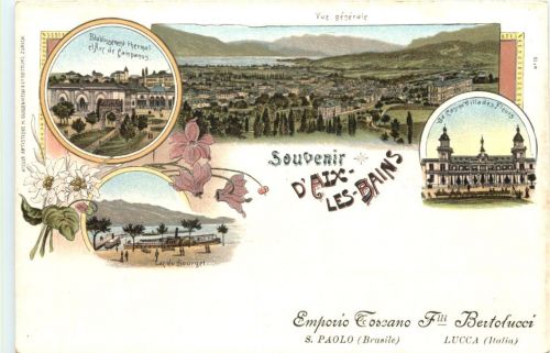 Souvenir d Aix les Bains - Litho