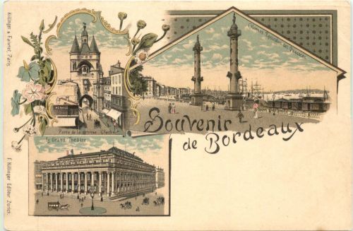Souvenir de Bordeaux - Litho