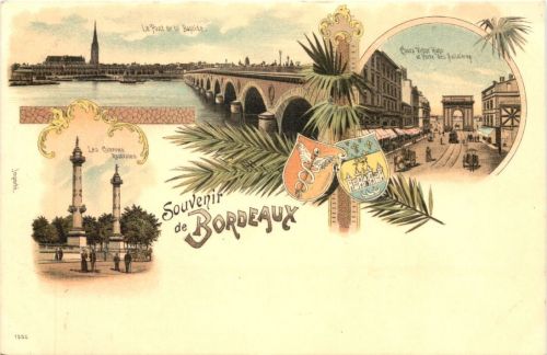 Souvenir de Bordeaux - Litho