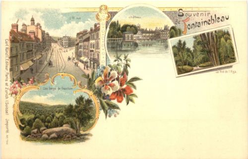 Souvenir de Fontainebleau - Litho - Verlag Carl Künzli