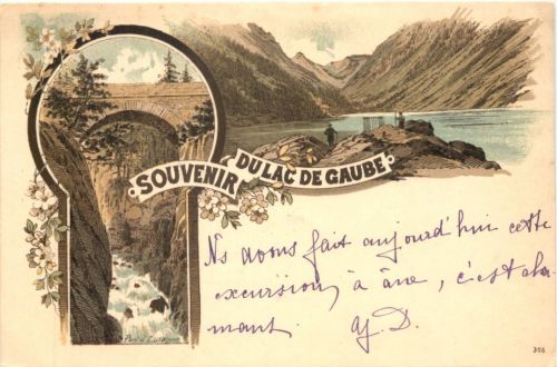 Souvenir du Lac de Gaube - Litho