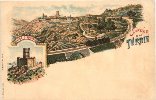 Souvenir de la Turbie - Litho
