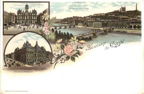 Souvenir de Lyon - Litho