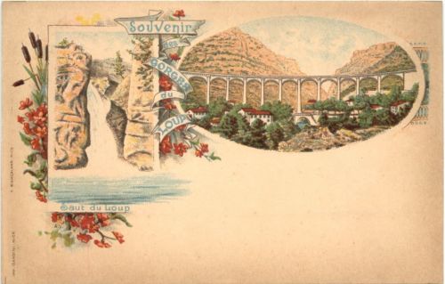 Souvenir des Gorges du Loup - Litho
