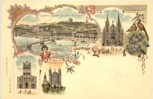 Souvenir de Lyon - Litho - Verlag Carl Künzli