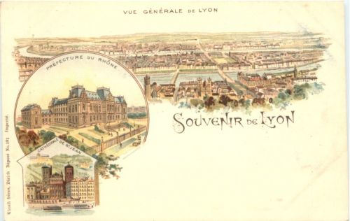 Souvenir de Lyon - Litho - Verlag Carl Künzli