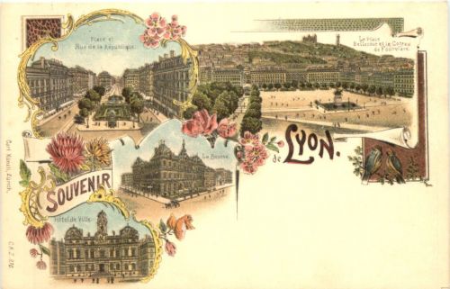 Souvenir de Lyon - Litho - Verlag Carl Künzli