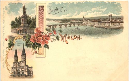 Souvenir de Macon - Litho - Verlag Carl Künzli