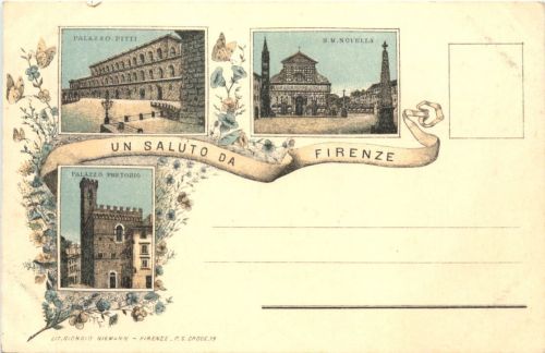 Un Saluto da Firenze - Litho