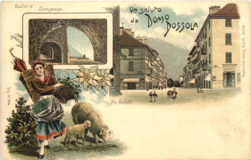 Un saluto da Domo Dossola - Litho - Verlag Carl Künzli