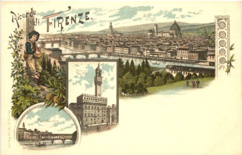 Ricordo di Firenze - Litho - Verlag Carl Künzli